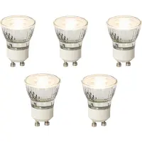 LUEDD 5er-Set Dimmbare GU10 LED-Leuchtmittel 35 mm 3W 220 lm 2700K
