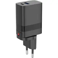 Speedlink - Reiseladegerät USB-A & USB-C 15W für US-UK-EU, schwarz