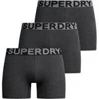 Superdry für Herren. M3110452C 3er-Pack Boxershorts Design Grau (M), Heimtextilien, Baumwolle