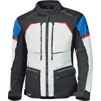 Held Tridale Top Hellgrau Blau Rot Wasserdichte Motorrad Textiljacke Größe 5XL