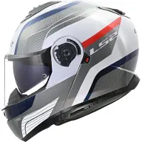 LS2 Klapphelm FF908 Strobe II Monza Schwarz Grau Rot XXL