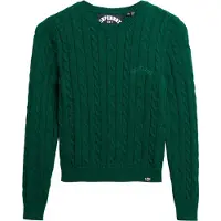 Superdry für Damen. W6110685A Essentials Slim Pullover grün (M), Lässig, Acryl
