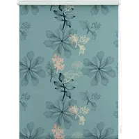 Lichtblick Original Seitenzugrollo "Rollo Klemmfix, ohne Bohren, Verdunkelung, Aqua Floral - Blau" verdunkelnd Verdunkelung energiesparend freihängend