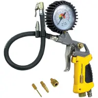 Stanley pistolet do pompowania z manometrem + 3 dysze + lampka led