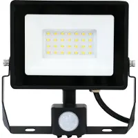 Blulaxa LED-Fluter mit Bewegungsmelder, EEK: F, 30W, 2500lm, 4000K, schwarz