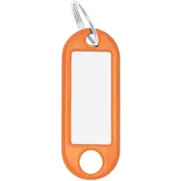 Wedo Schlüsselanhänger 18 mm mit Ring, Orange, 100 Stück