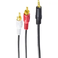 Shiverpeaks -BASIC-S--Klinkenstecker 3,5mm Stereo auf 2 Cinchstecker, vergoldete Kontakte, 1,5m