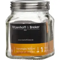 Ritzenhoff & Breker #4xRitzenhoff & Breker Vorratsglas "VIO", eckig, 0,9 l