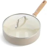 GreenChef Bratpfanne Nordics mit keramischer Antihaftbeschichtung mit Deckel 24 cm