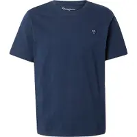 KnowledgeCotton Apparel T-Shirt Loke Badge Tee Herren Total Eclipse-S