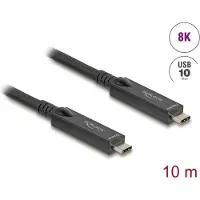 DeLOCK 84257, 10 m, USB C, USB C, USB 3.2 Gen 2 (3.1 Gen 2), 10 Gbit/s, Schwarz