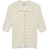 Vero Moda Strickjacke "VMPANAMA 2/4 KNIT CARDIGAN VMA NOOS" mit halbem Arm und Strickkragen