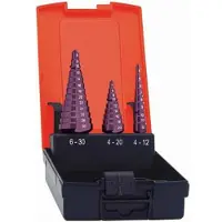 Slice Format Stufenbohrer-Set HSS TiALN 4-12/4-20/6-30mm