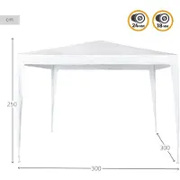 Aktive Pavillon, Weiß, 300 x 300 x 250 cm, Aktive Garden 53857