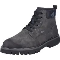 Rieker Winterstiefelette , Herren, Gr. 40, Warmfutter, grau (anthrazit), Lederimitat, used, Schuhe Winterstiefelette, Winterboots, Outdoorstiefelette mit TEX und Innenreißverschluss