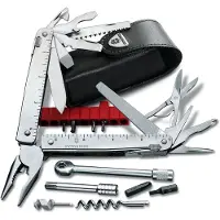 Victorinox SwissTool X Plus 3.0339.L Multitool mit Ratsche, Lederetui