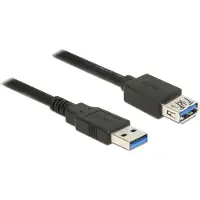 DeLOCK 85058, 5 m, USB A, USB A, USB 3.2 Gen 1 (3.1 Gen 1), Männlich/Weiblich, Schwarz