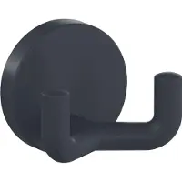 Hewi Doppelhaken 477.90B025 doppelt Ausladung 43,5 mm Polyamid 92 anthrazitgrau matt Ø 50 mm