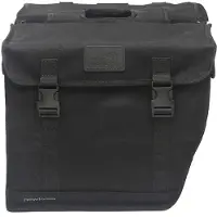 New Looxs Doppelte Fahrradtasche Leinwand Camping Schwarz