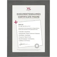 Walther design HO130D, Holz, Grau, Einzelbilderrahmen, Wand, 13 x 18 cm, Rechteckig