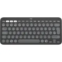 Logitech Pebble Keys 2 K380s, Mini, Kabellos, Bluetooth, Scherenschalter, QWERTY, Graphit