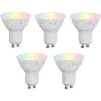 Luumr 5er-Set intelligente GU10 50mm dimmbare LED-Lampen Opal RGBW 4,7W 400 lm 2700-6500K Zigbee