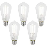 Luumr Set mit 5 Smart Dimmbare LED Glühbirnen E27 ST64 Klar 7W 806lm 2700-6500K