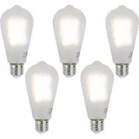Luumr Set mit 5 Smart E27 Dimmbare LED-Glühbirnen ST64 Matt 7W 806 lm 2700-6500K