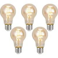 Luumr 5er-Set smarte dimmbare E27-LED-Lampen A60 Amber 4,9 W 320 lm 2500 K Zigbee