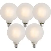 Luumr Set mit 5 Smart E27 Dimmbare LED-Glühbirnen G125 Matt 7W 806lm 2700-6500K
