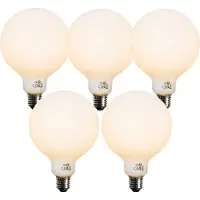 LUEDD Set mit 5 Dimmbare E27 LED-Glühbirne Opal G125 5W 450lm 2200K