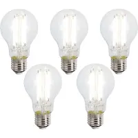 Luumr 5er-Set Smart E27 Dimmbare LED-Glühbirnen A60 Klar 7W 806 lm 2700-6500K