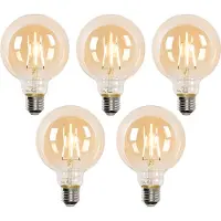 LUEDD 5er-Set E27 Dimmbare LED-Glühbirnen G95 4,9W 320 lm 2500K