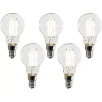 Luumr 5er-Set Smart E14 LED-Lampen P45 Klar 4,2W 470 lm 2700-6500K