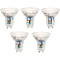 Luumr 5er-Set Smart GU10 50mm Dimmbare LED-Lampen 4,7W 345 lm 2700-6500K
