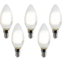 Luumr 5er-Set Smart E14 LED-Glühbirnen C35 Matt 4,2W 470 lm 2700-6500K