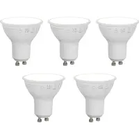 Luumr Set mit 5 smarten GU10 50mm dimmbaren LED-Lampen Opal 7W 630 lm 4000K