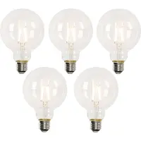 LUEDD Set mit 5 Smart E27 LED-Glühbirnen G95 4,5W 470lm 2700-6500K