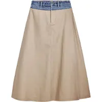 Desigual Trapezförmiger Rock Barcelo 25SWFW12 Beige Regular Fit