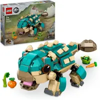 LEGO Jurassic World Baby Bumpy: Ankylosaurus, baubarer Spielzeug-Dinosaurier für Fans von Jurassic World: Neue Abenteuer, Geschenk für Jungen und Mädchen ab 7 Jahren 76962