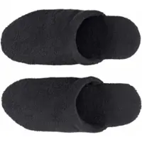 Abyss & Habidecor Frottee Badeslipper Alex Black-Schuhgröße 40 - 43