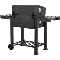 Casa.pro Grillwagen Arnad 105x135x47,5cm Schwarz
