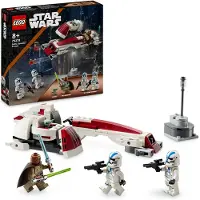 LEGO Star Wars Flucht mit dem BARC Speeder, The Mandalorian Set, Spielzeug-Bike mit Seitenwagen, enthält die Figuren Kelleran Beq und Grogu, Geschenk für Jungen und Mädchen ab 8 Jahren 75378