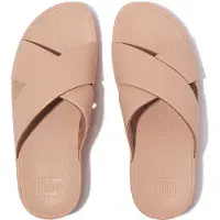 FitFlop FitFlop Lulu Cross Slide Sandals Leather BEIGE 40