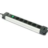 Bachmann CONNECTUS Steckdosenleiste 6x Schutzkontakt, Kunststoff, mit Schalter, 2 m