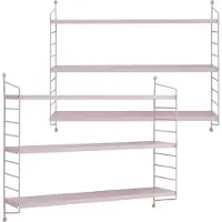 En.casa Modulares Wandregal Strängnäs 2er Set Lila
