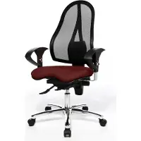 Topstar Bürostuhl Sitness 15, ST19U G27 Stoff rot, Gestell chrom