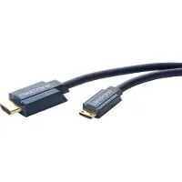 ClickTronic 2m Mini-HDMI Adapter, 2 m, HDMI Type C (Mini), HDMI Typ A (Standard), 10,2 Gbit/s, Blau