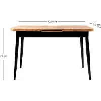 Skye Decor , Ay - 1184, Esstisch, Atlantische Kiefer, 120 x 75 x 70 cm