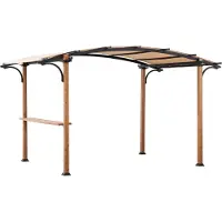 Sunjoy Stahl Pergola / Pavillon 3x4 SKUTA - 259cm x 406cm, braun